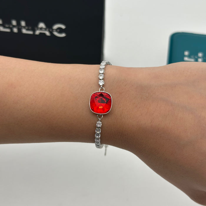 Swarovski Azure Cushion-Cut Tennis Bracelet