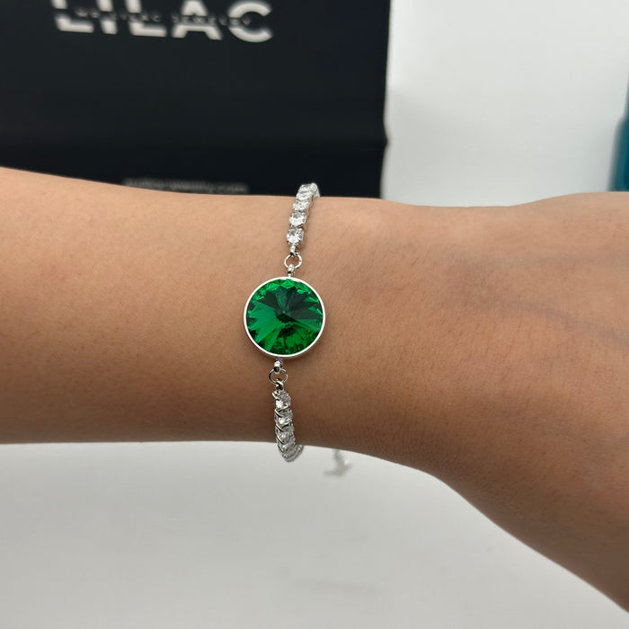 Swarovski Solitaire Bracelet – Rhodium Plated Elegance