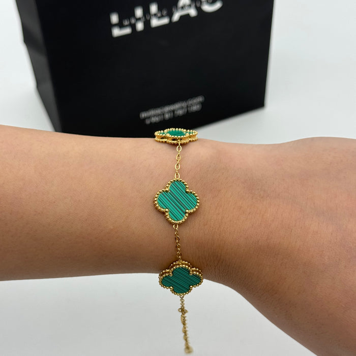 Van Cleef Gold Plated 15MM Bracelet For Women