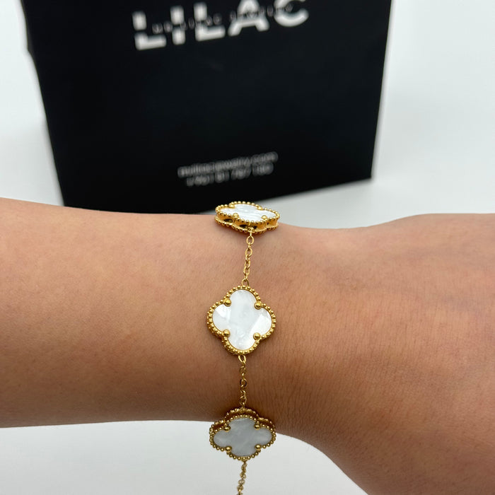 Van Cleef Gold Plated 15MM Bracelet For Women