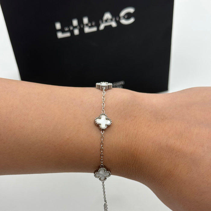 Van Cleef 9MM Silver Plated Bracelet For Women