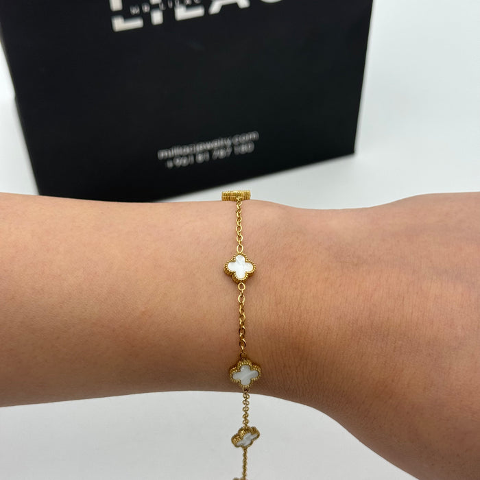 Van Cleef 7MM Gold Plated Bracelet For Women
