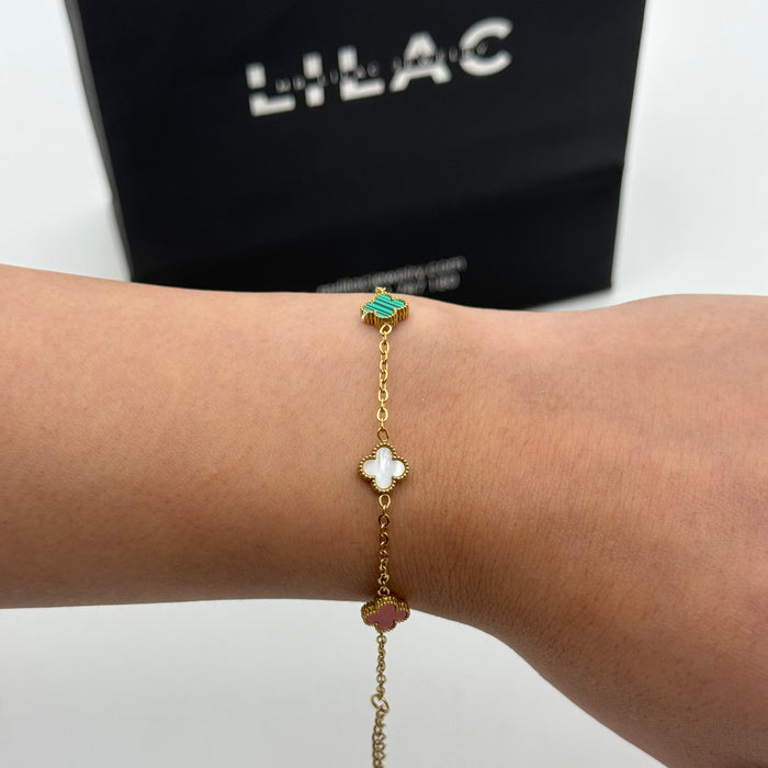 Van Cleef 7MM Gold Plated Bracelet For Women