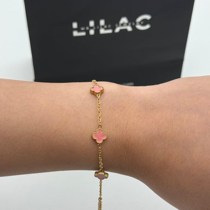 Van Cleef 7MM Gold Plated Bracelet For Women
