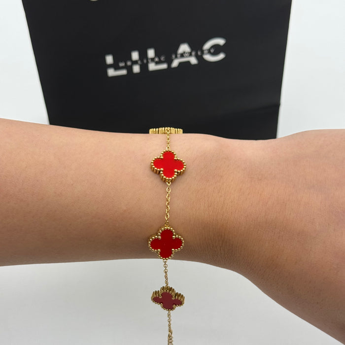 Van Cleef 13MM Gold Plated Bracelet For Women