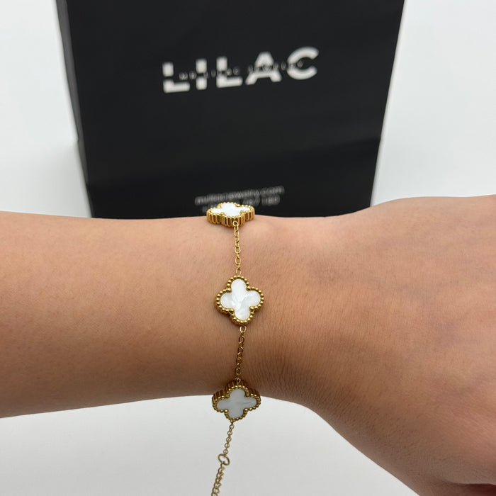 Van Cleef 13MM Gold Plated Bracelet For Women