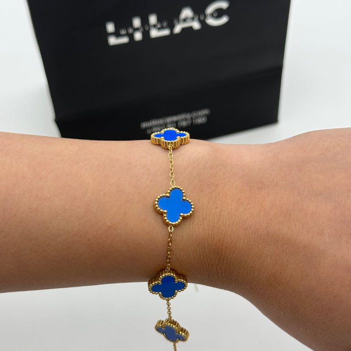 Van Cleef 13MM Gold Plated Bracelet For Women