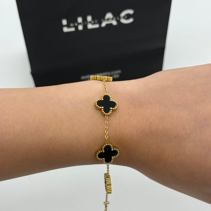 Van Cleef 13MM Gold Plated Bracelet For Women