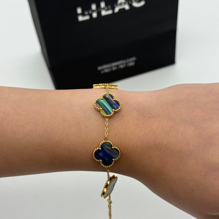 Van Cleef Gold Plated 15MM Bracelet For Women