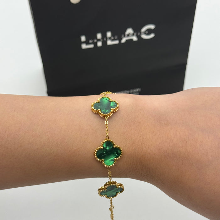 Van Cleef Gold Plated 15MM Bracelet For Women