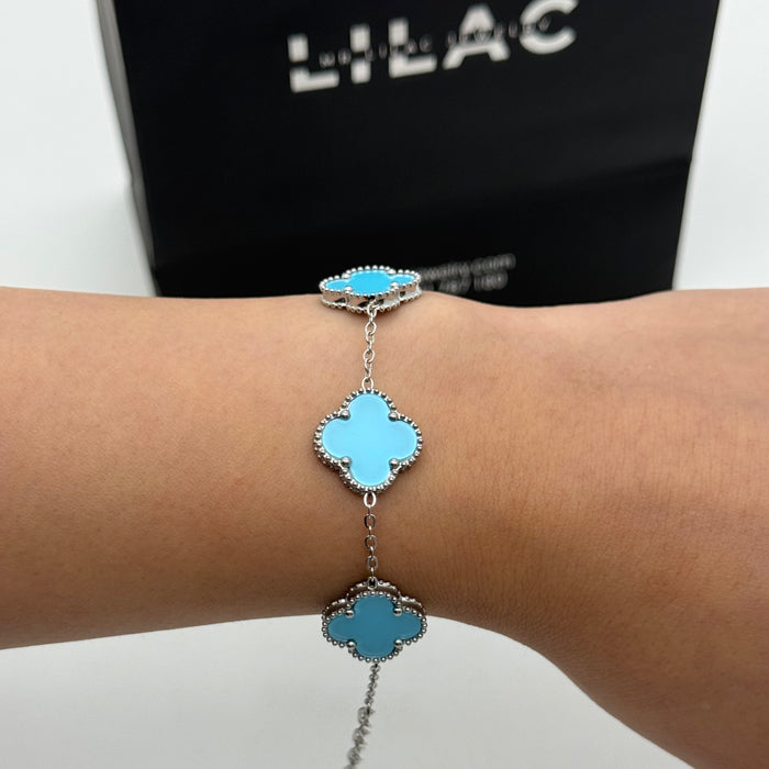 Van Cleef Silver Plated 15MM Bracelet For Women