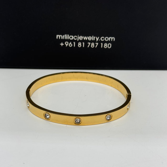 Cartier Love Large Bangle With Crystal Accents