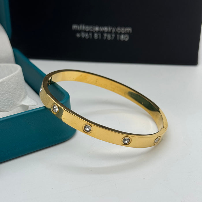 Cartier Love Large Bangle With Crystal Accents