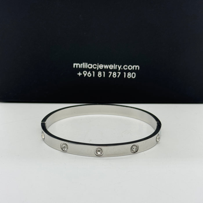 Cartier Love Large Bangle With Crystal Accents