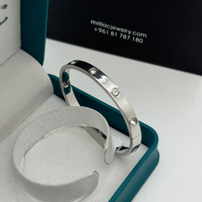 Cartier Love Large Bangle With Crystal Accents