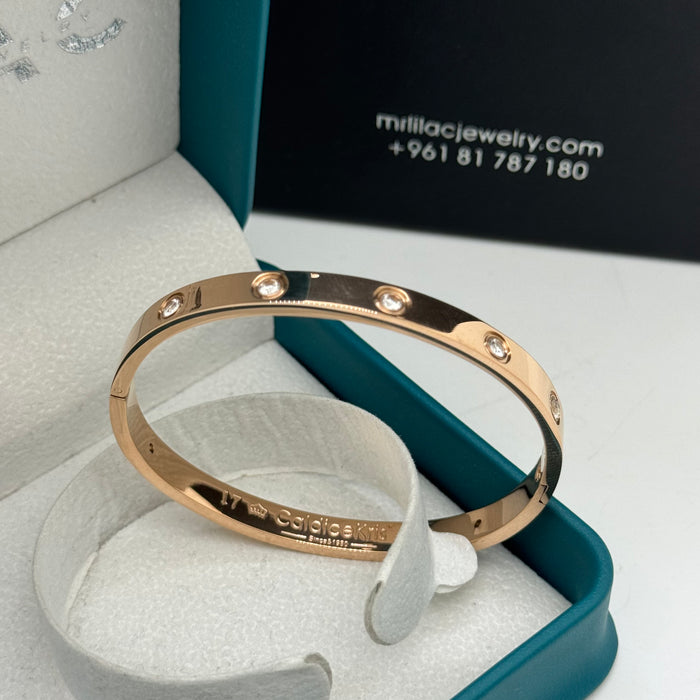 Cartier Love Large Bangle With Crystal Accents