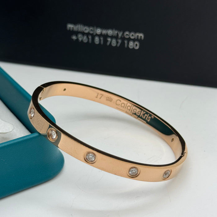 Cartier Love Large Bangle With Crystal Accents