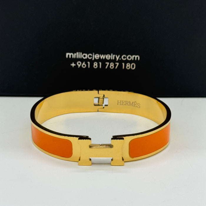Hermes Clic H Enamel Bangle - MultiColors