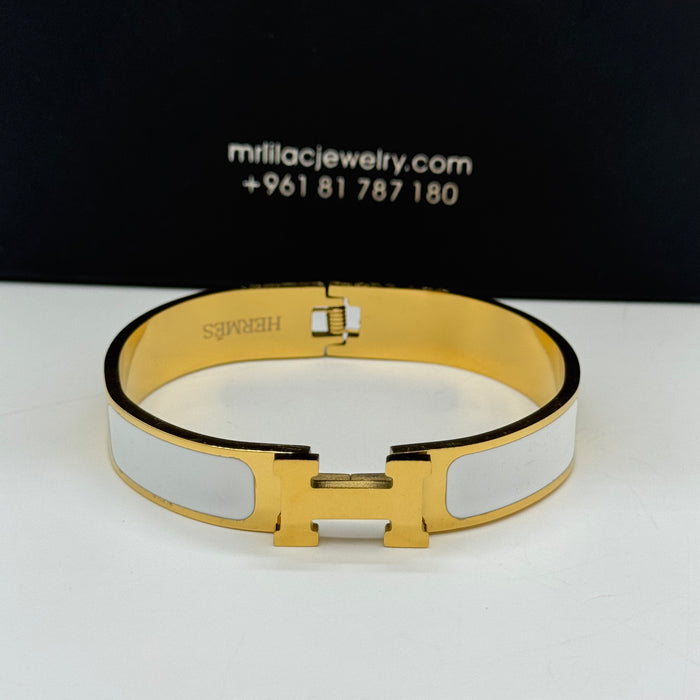 Hermes Clic H Enamel Bangle - MultiColors