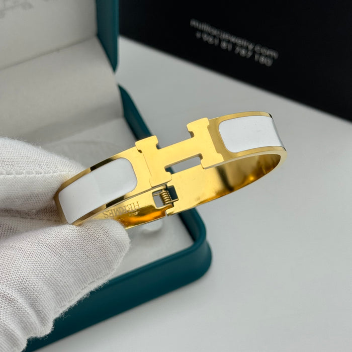 Hermes Clic H Enamel Bangle - MultiColors
