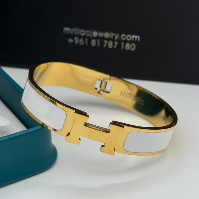 Hermes Clic H Enamel Bangle - MultiColors
