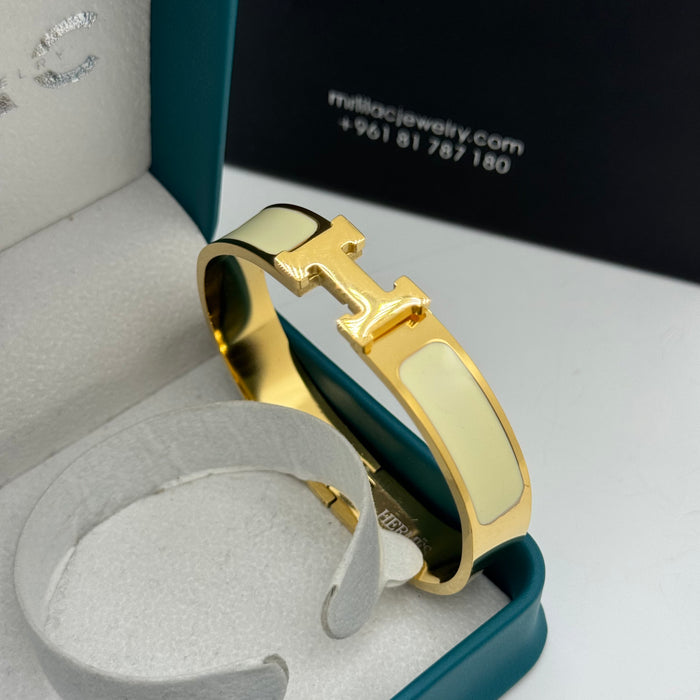 Hermes Clic H Enamel Bangle - MultiColors