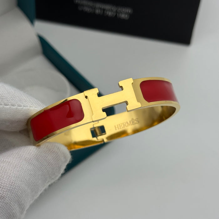 Hermes Clic H Enamel Bangle - MultiColors