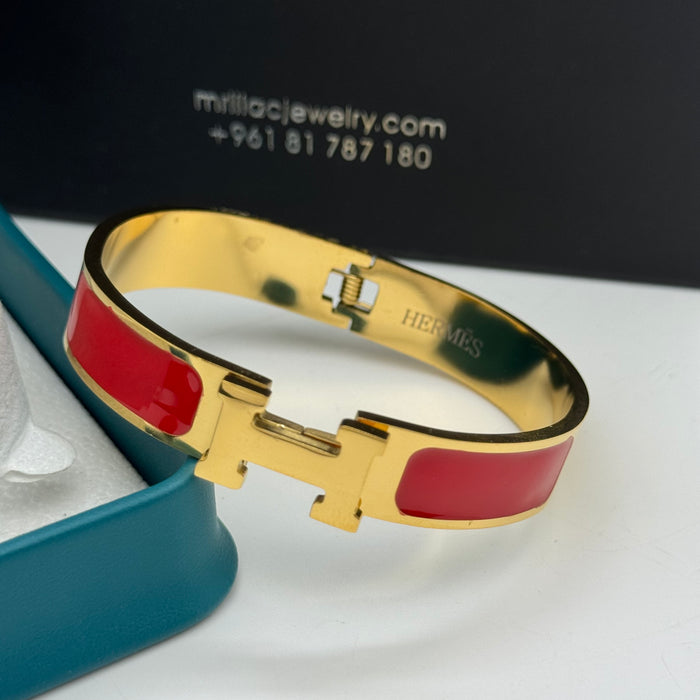 Hermes Clic H Enamel Bangle - MultiColors