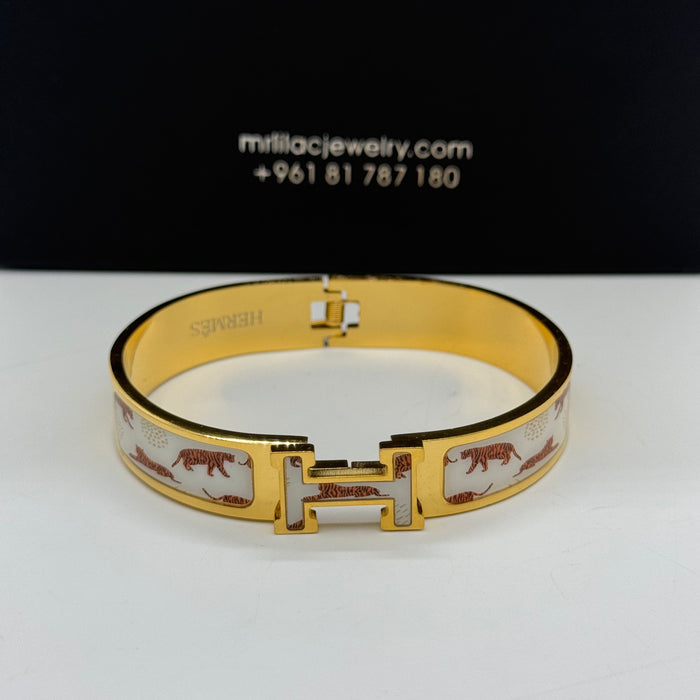 Hermes Clic H Enamel Bangle MultiDesign