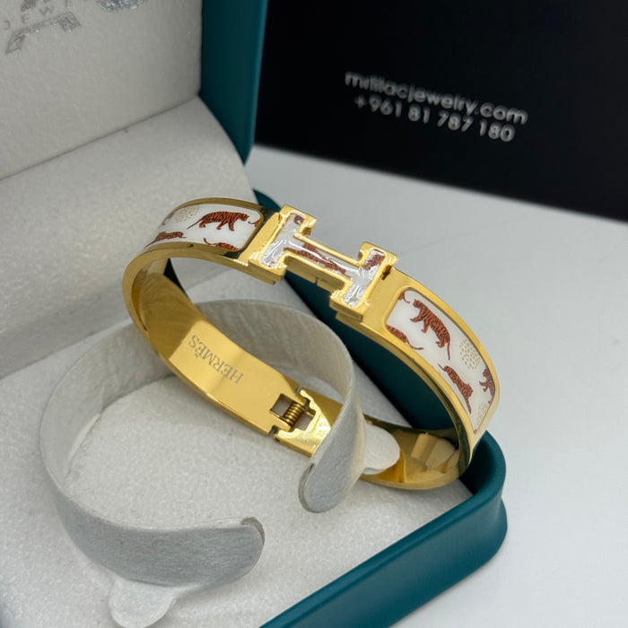 Hermes Clic H Enamel Bangle MultiDesign