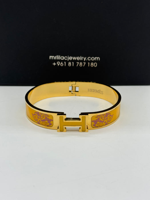Hermes Clic H Enamel Bangle MultiDesign