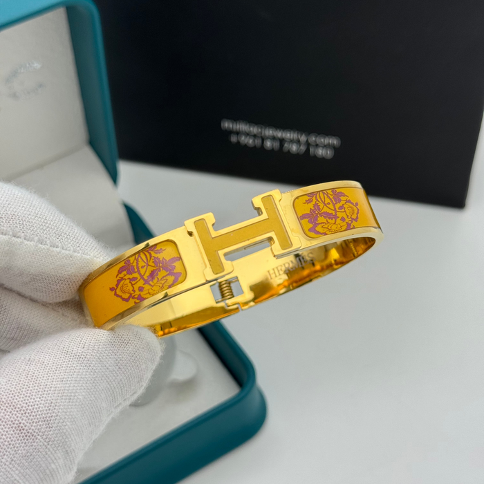 Hermes Clic H Enamel Bangle MultiDesign
