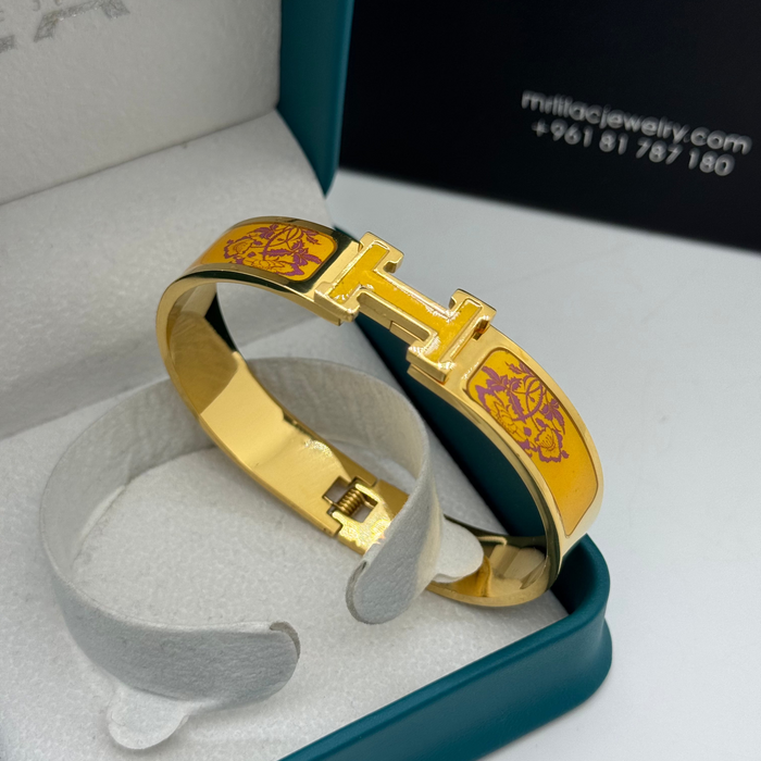 Hermes Clic H Enamel Bangle MultiDesign