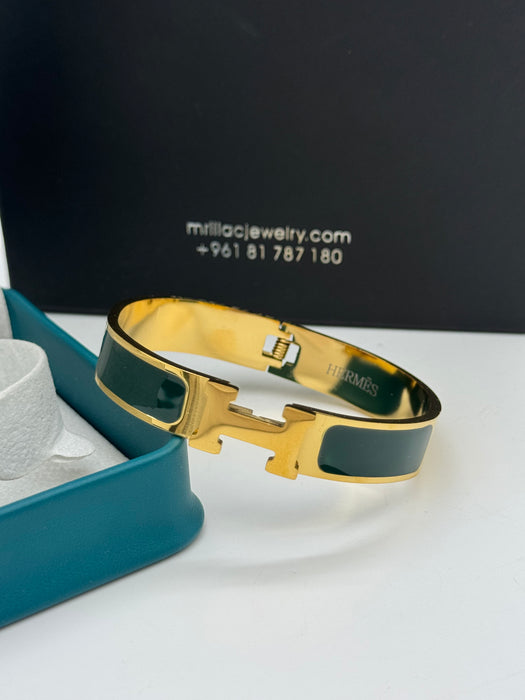 Hermes Clic H Enamel Bangle - MultiColors