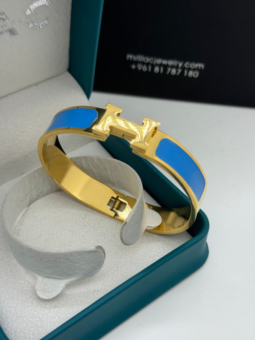 Hermes Clic H Enamel Bangle - MultiColors