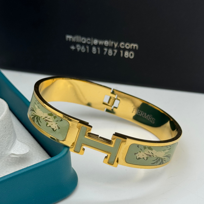 Hermes Clic H Enamel Bangle MultiDesign