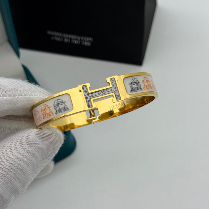 Hermes Clic H Enamel Bangle MultiDesign