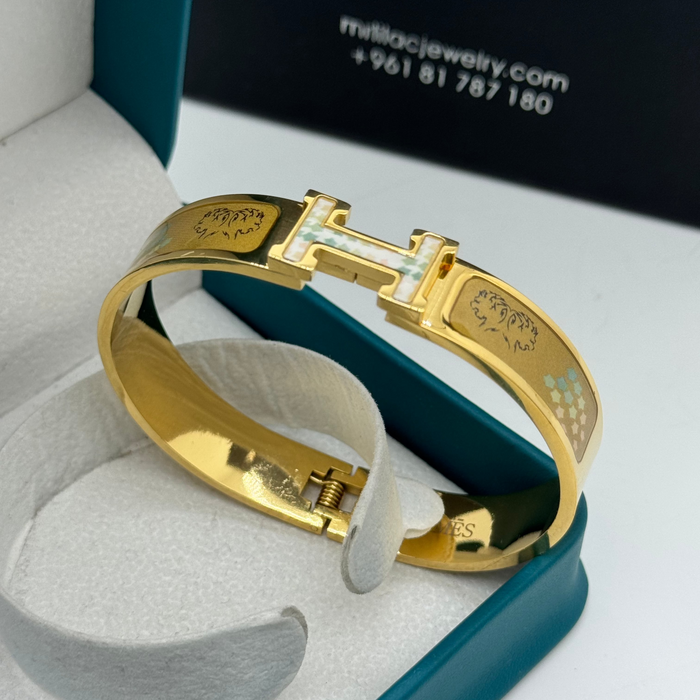 Hermes Clic H Enamel Bangle MultiDesign