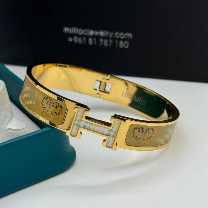 Hermes Clic H Enamel Bangle MultiDesign