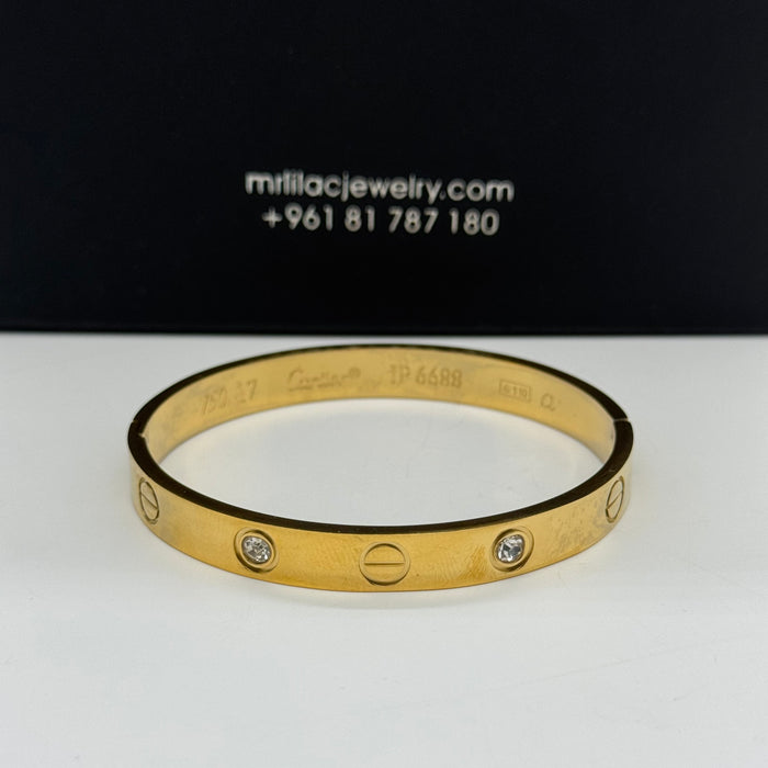 Cartier Love Large Bangle With Crystal Accents