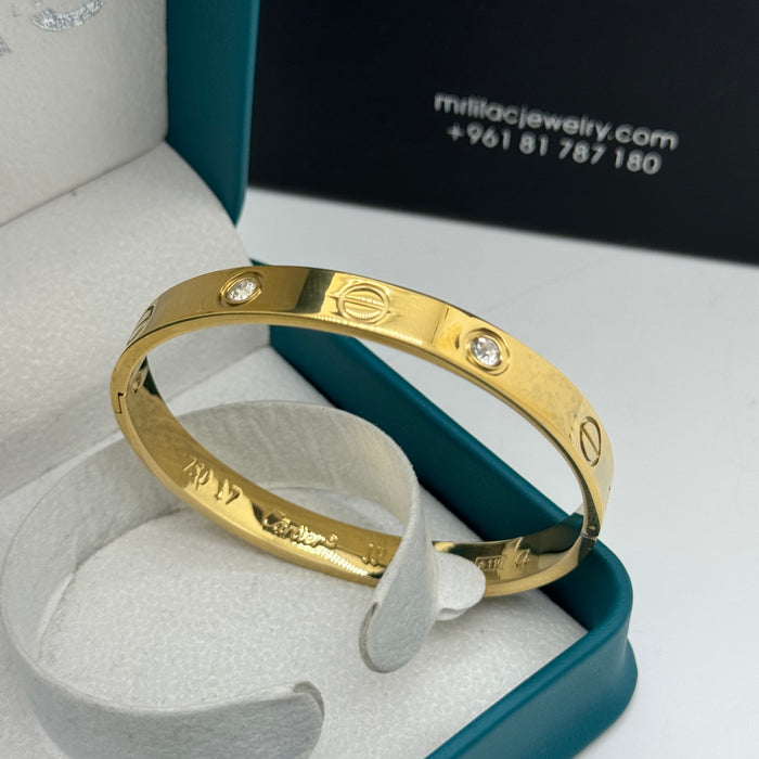 Cartier Love Large Bangle With Crystal Accents