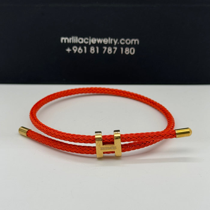Hermes Hapi Double Tour Leather Bracelet