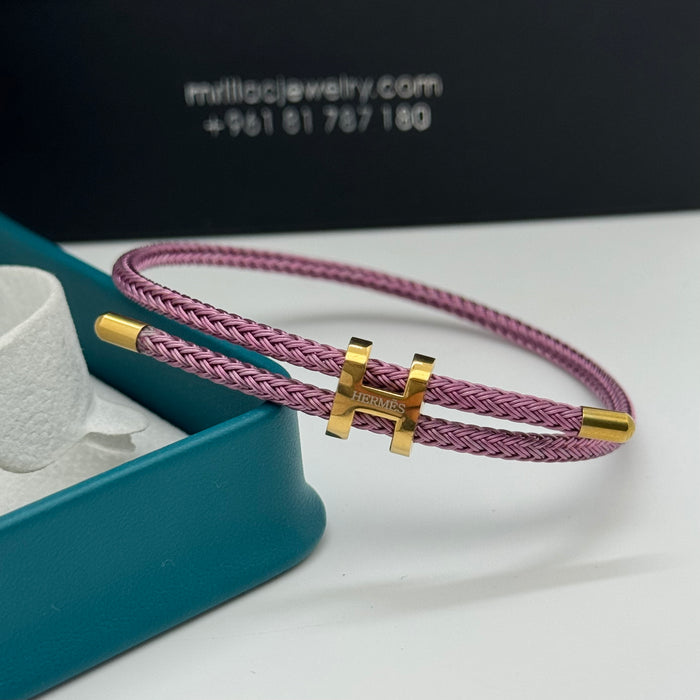 Hermes Hapi Double Tour Leather Bracelet