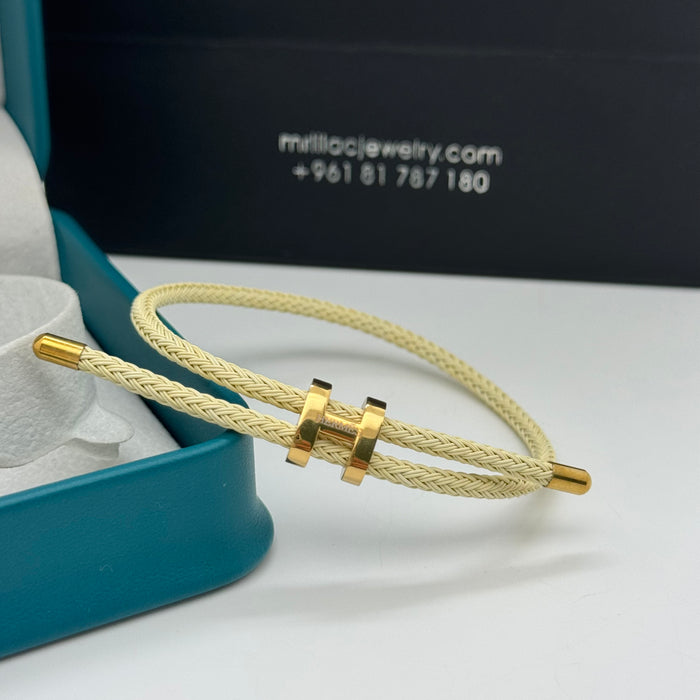 Hermes Hapi Double Tour Leather Bracelet