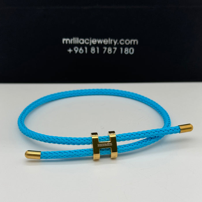 Hermes Hapi Double Tour Leather Bracelet
