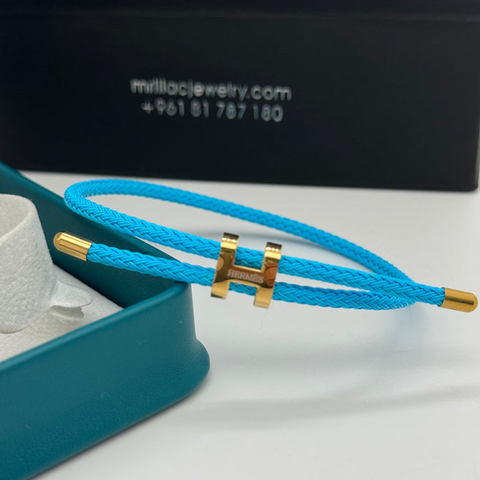 Hermes Hapi Double Tour Leather Bracelet