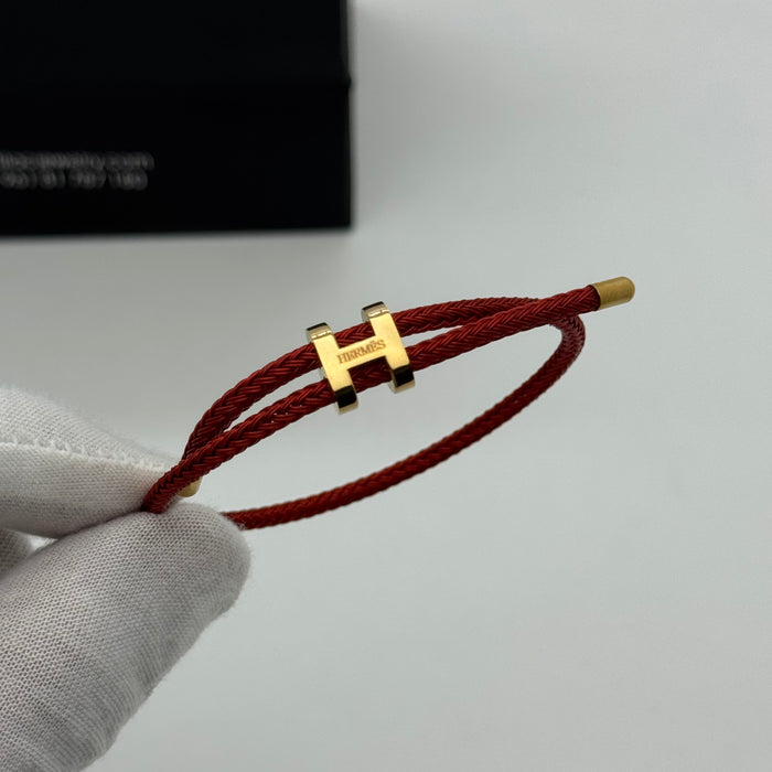 Hermes Hapi Double Tour Leather Bracelet