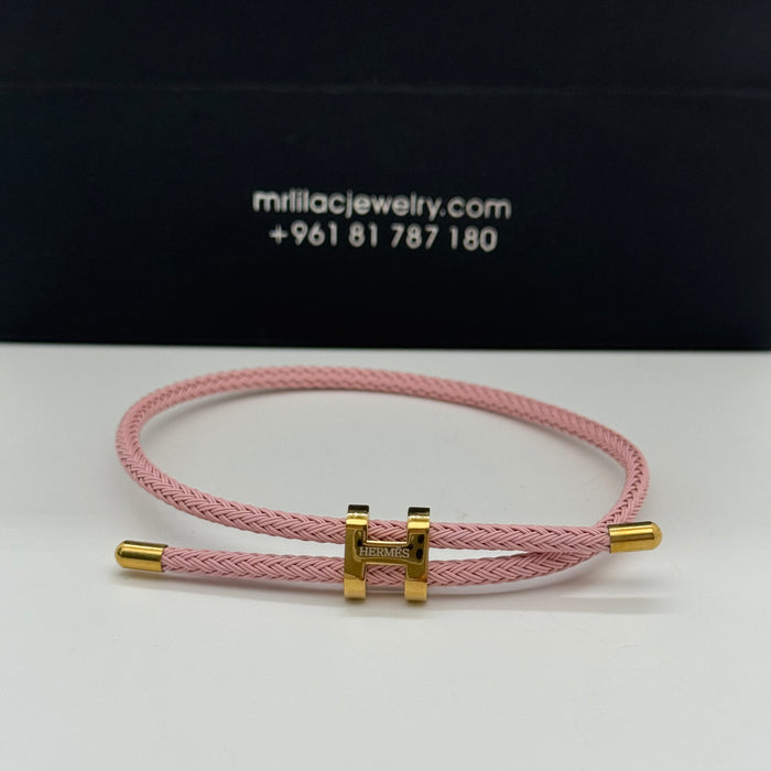 Hermes Hapi Double Tour Leather Bracelet