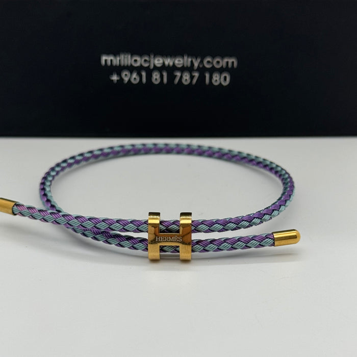 Hermes Hapi Double Tour Leather Bracelet