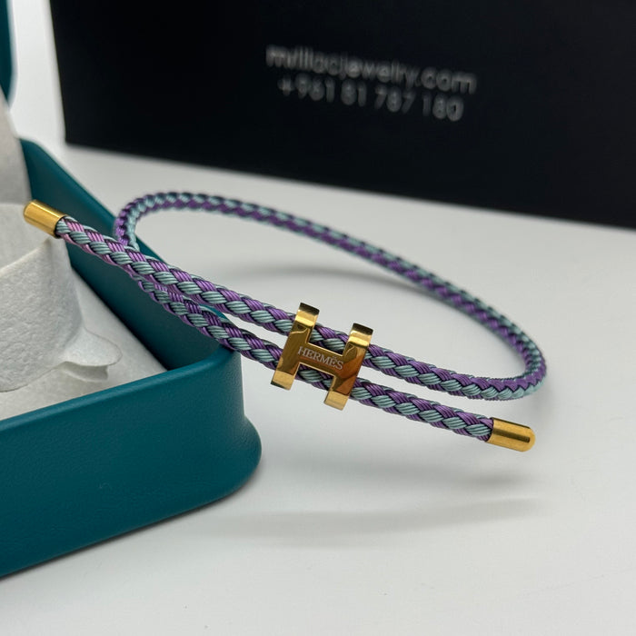 Hermes Hapi Double Tour Leather Bracelet